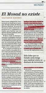El Mosad no existe :: Salvador Sostres :: El Mundo
